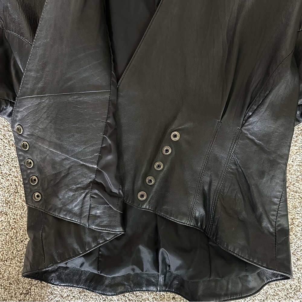 Wilson Black Leather Jacket Size Large - Picture 5 of 8